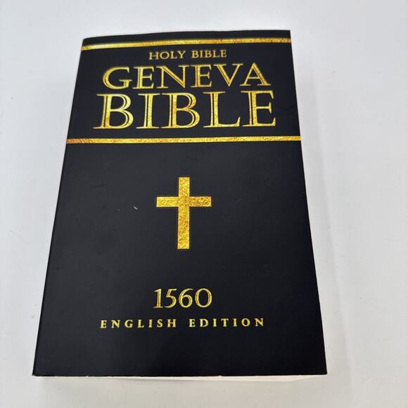 Holy Bible GENEVA 1560 English Edition Black Soft Cover Paperback - Picture 1 of 3